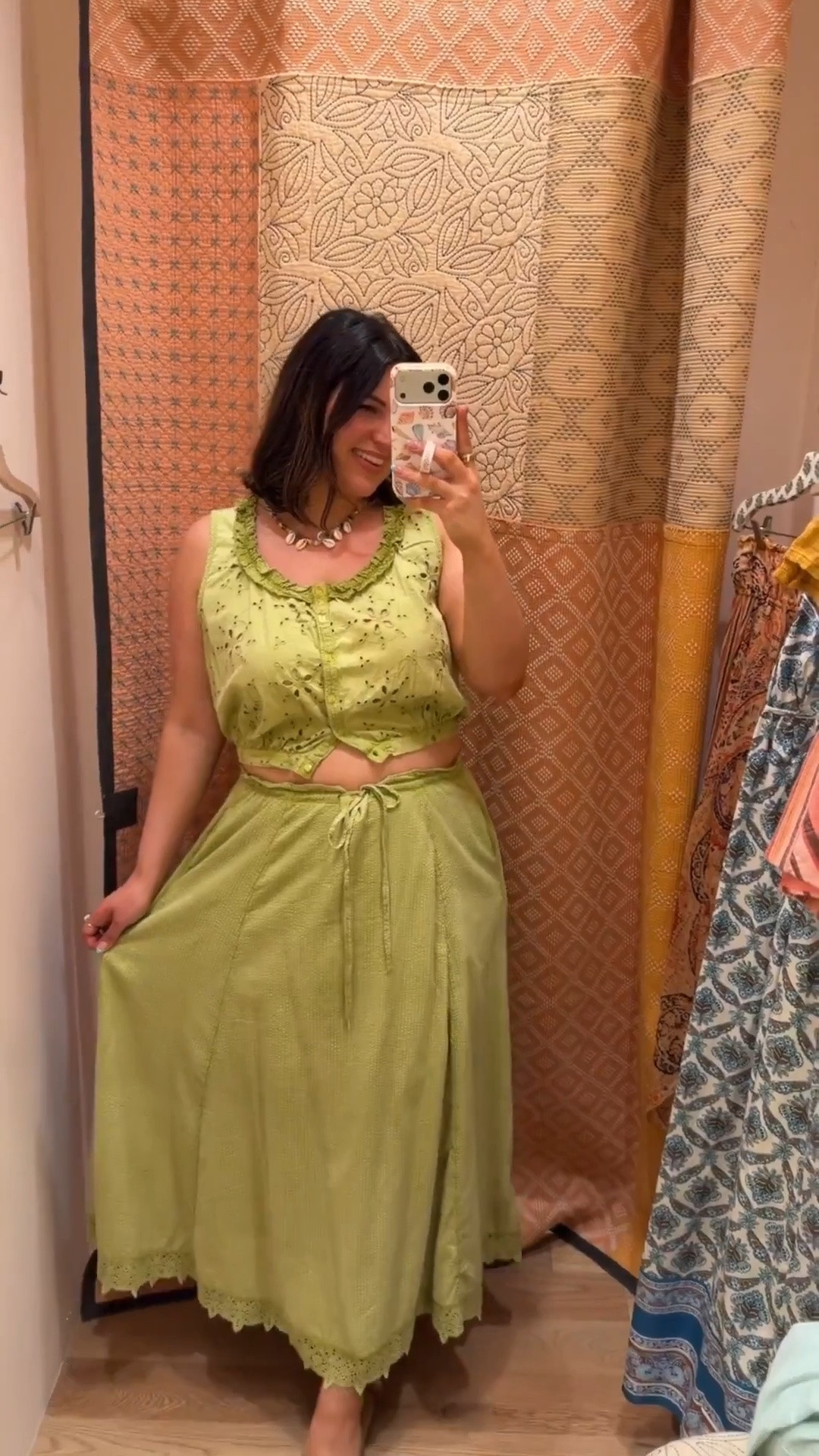 I got targeted by one too many Free People ads 🤣 so come shopping with me as a size 12/14! Wearing a size large in everything, size down in the green set it runs big**

#LTKMidsize #LTKTall #LTKSeasonal