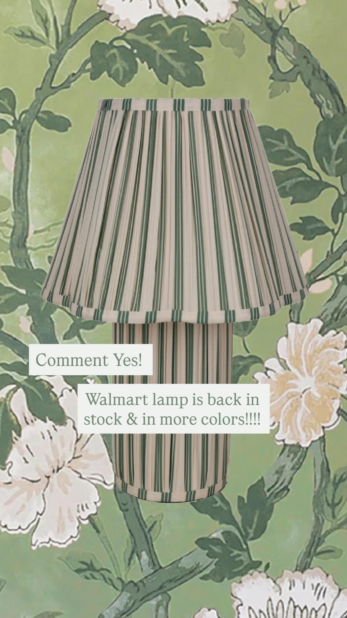 Walmart lamp is back in stock & in more colors!!!! Comment Yes!