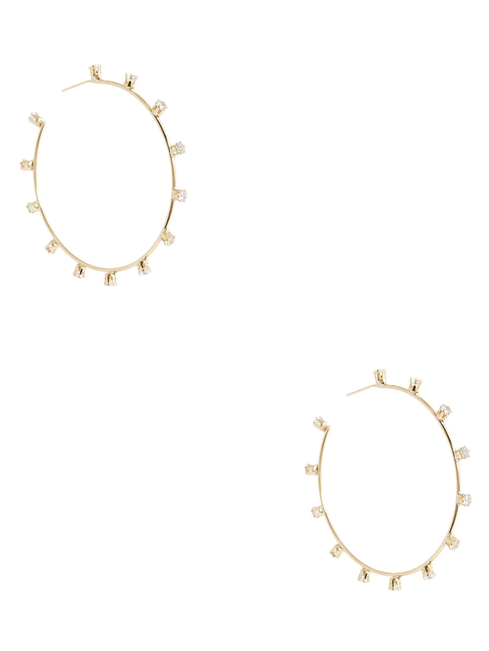 GUESS Gold-Tone Rhinestone Hoop Earrings | Guess (US)
