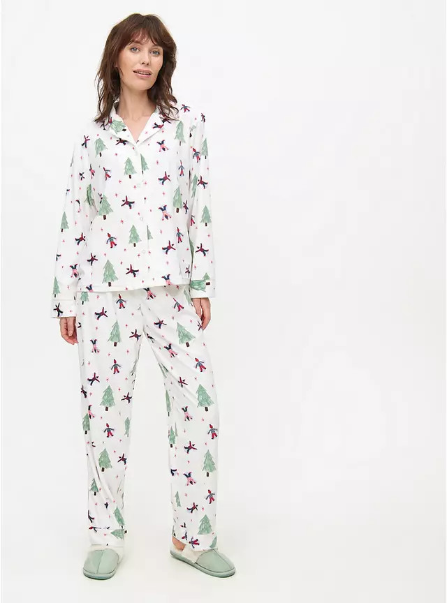 Buy Christmas Snow Angel Printed Traditional Pyjamas XL | Pyjamas | Tu | Tu Clothing