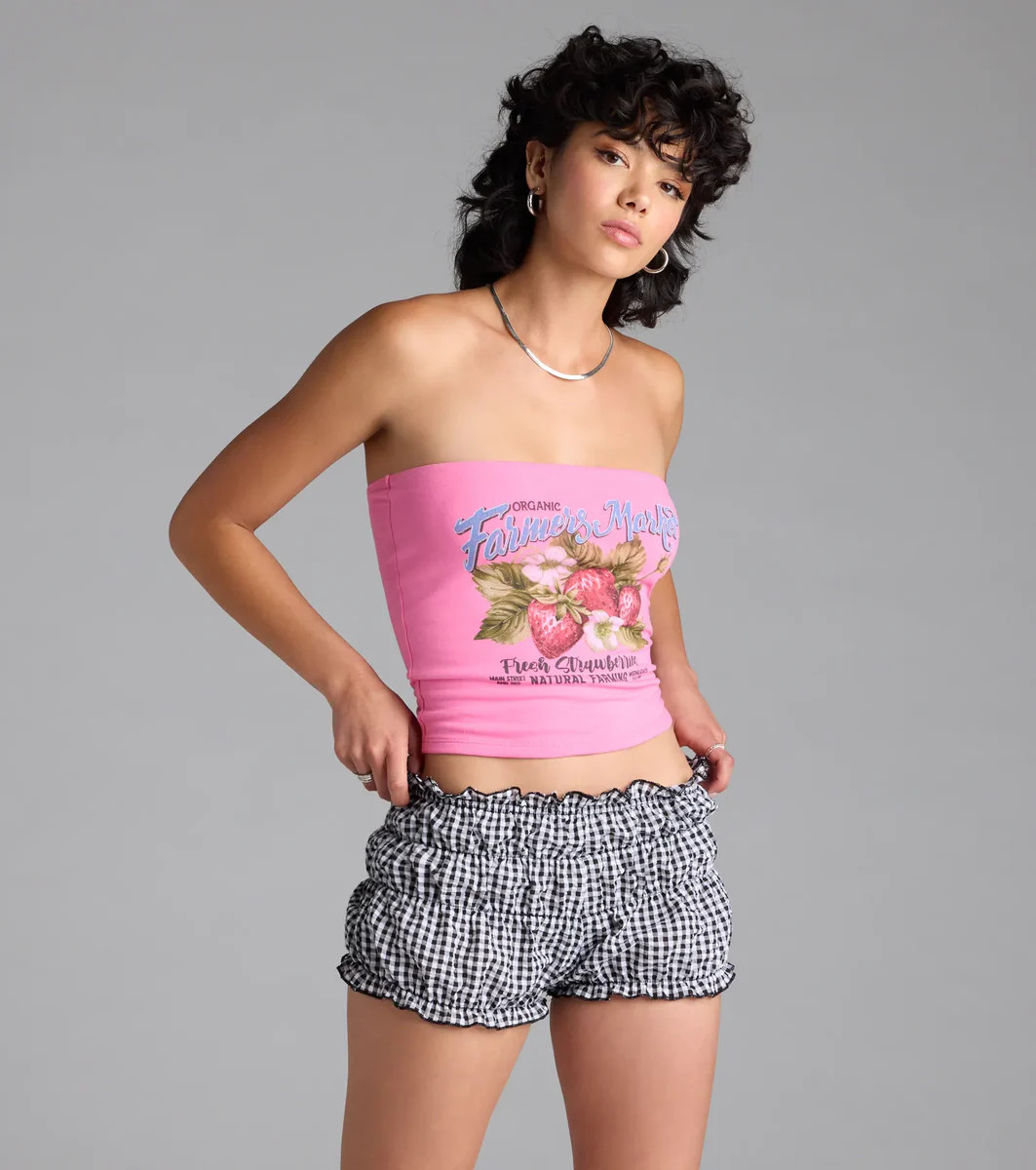 Farmer's Market Graphic Tube Top | Windsor Stores