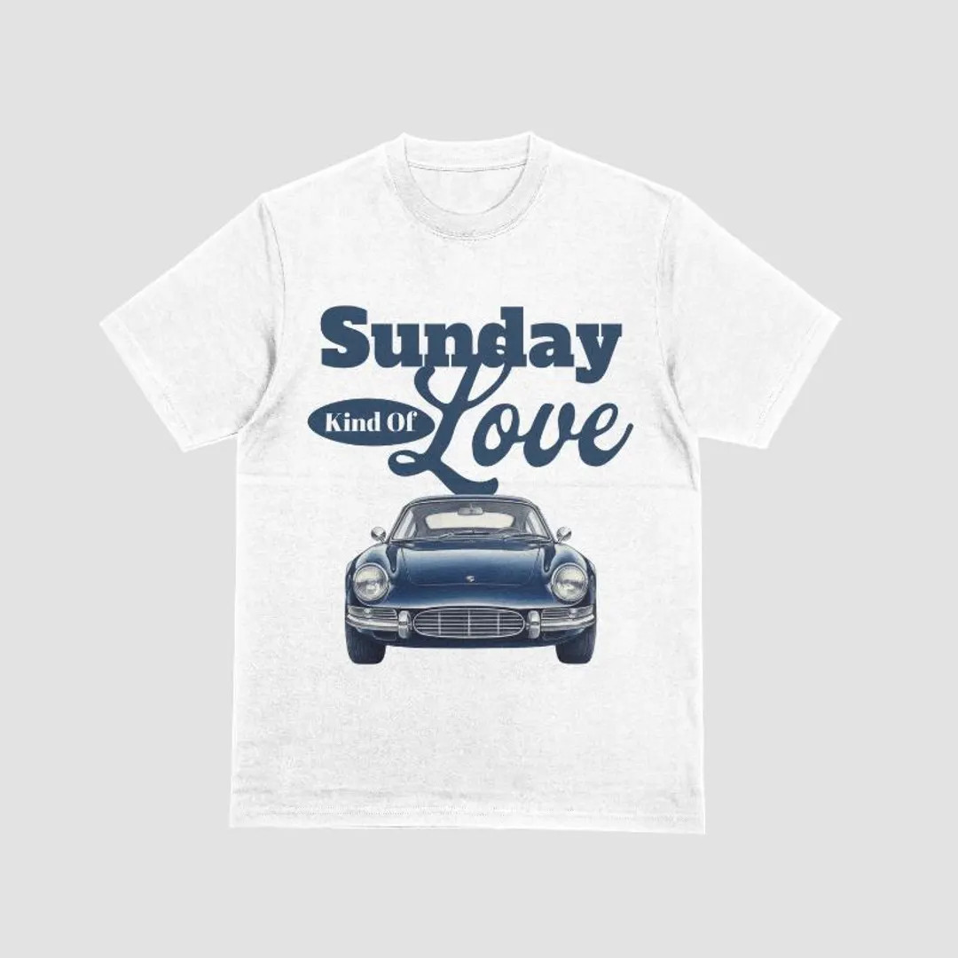 Retro "sunday Kind of Love" Car Tee - Comfort Colors Unisex T-shirt - Etsy | Etsy (US)