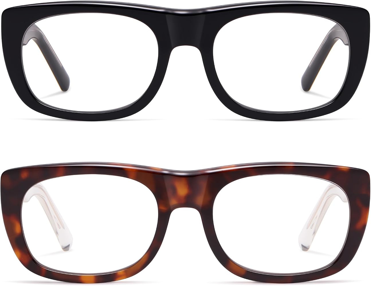 AMOMOMA Square Reading Glasses for Women Trendy Readers Blue Light Blocking Spring Hinge Stylish ... | Amazon (US)