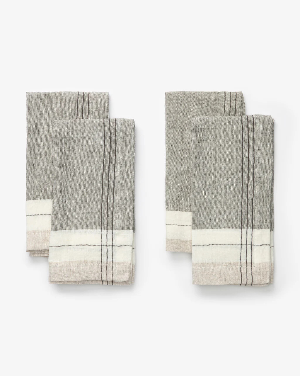 Gray Striped Napkins (Set of 4) | McGee & Co.