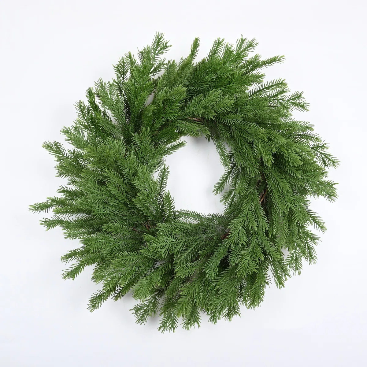 24" Artificial Greenery Cypress Christmas Day Winter Wreath For Front Door | Wayfair North America