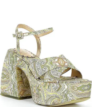Antonio Melani x Amanda Jones Vaughan Cece Paisley Print Platform Block Heel Dress Sandals | Dill... | Dillard's