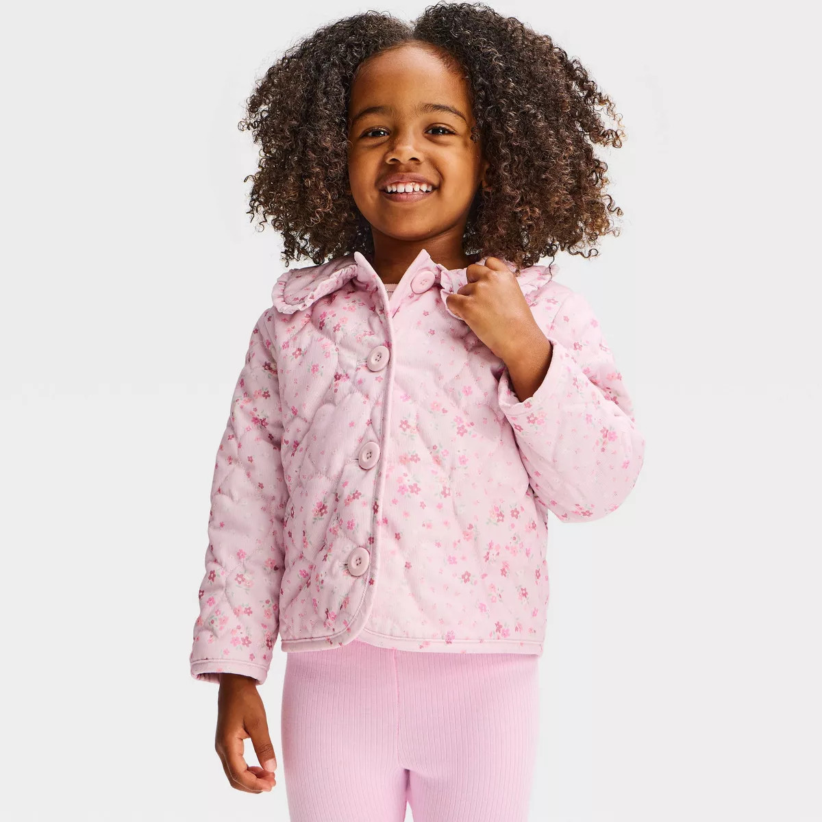 Baby Girls' Ruffle Collar Jacket - Cat & Jack™ Pink 12M | Target