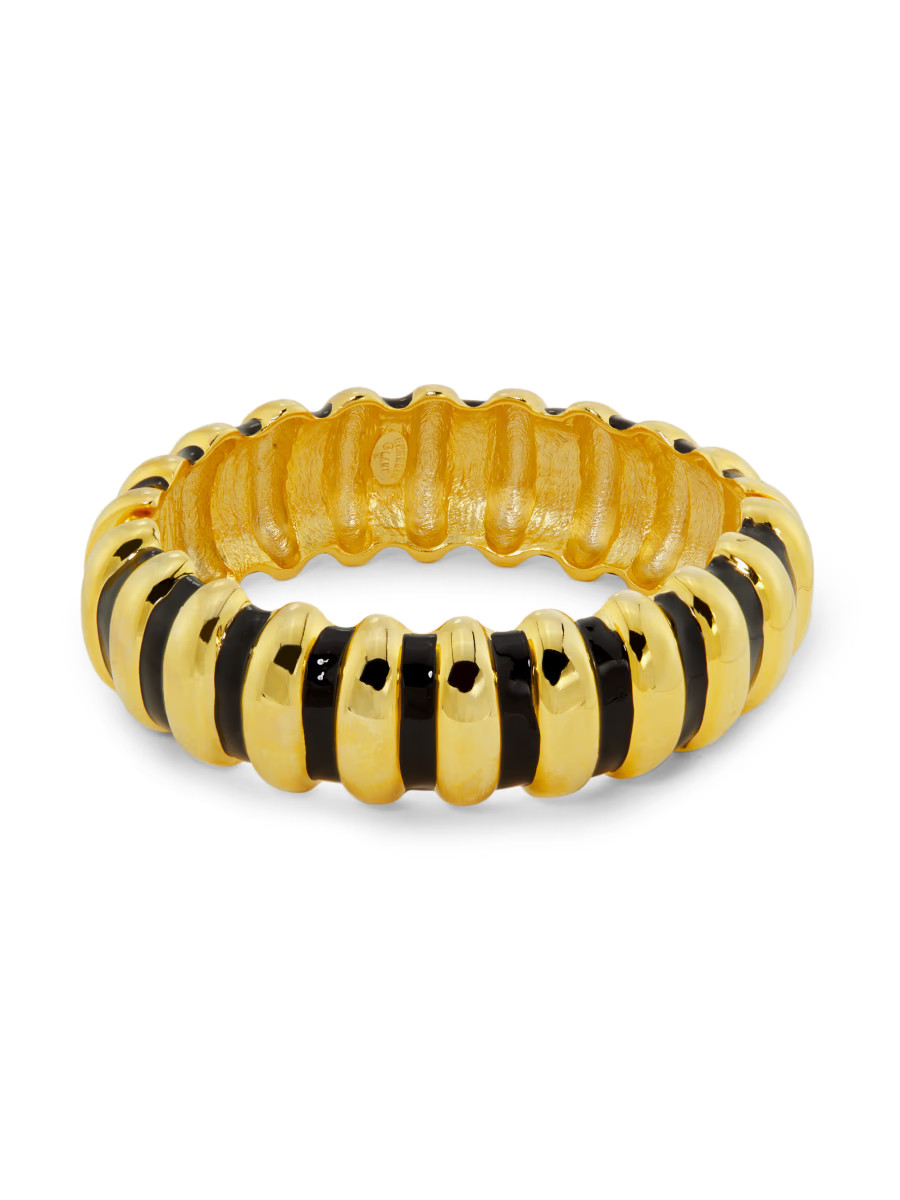 Goldtone & Enamel Ribbed Bangle | Saks Fifth Avenue