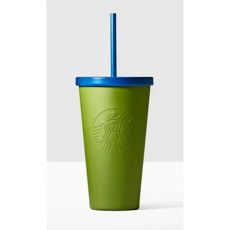 Starbucks Stainless Steel Cold Drink Cup with Straw, Army Green, 16 Oz | Walmart (US)