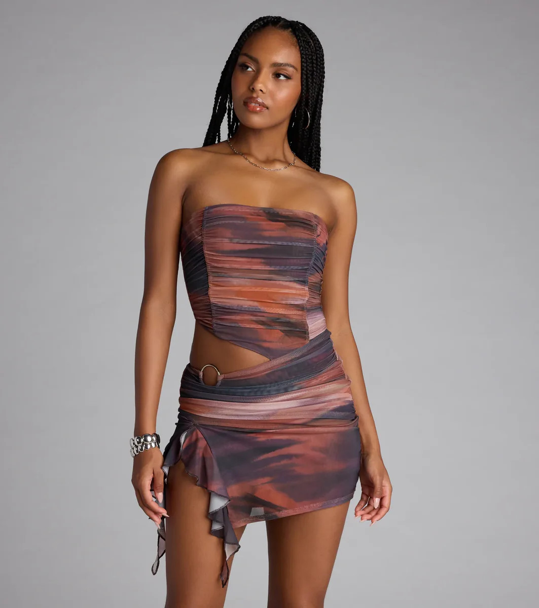 Sunset Sizzle Cutout Mini Dress | Windsor Stores