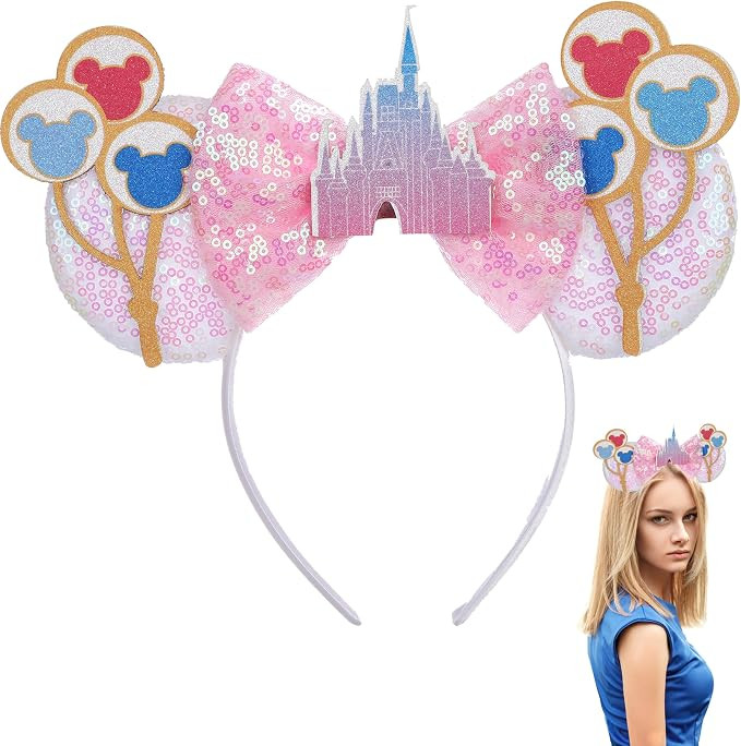 Mouse Ears Headbands Birthday Mouse Ears with Sequins for Cartoon Cosplay Accessories Party Decor... | Amazon (US)