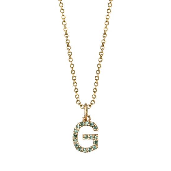 Initial G Birthstone Charm Necklace | Starling Jewelry | Starling Jewelry