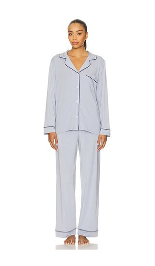 eberjey Gisele Long Pj Set in Grey. - size XXS | Revolve Clothing (Global)