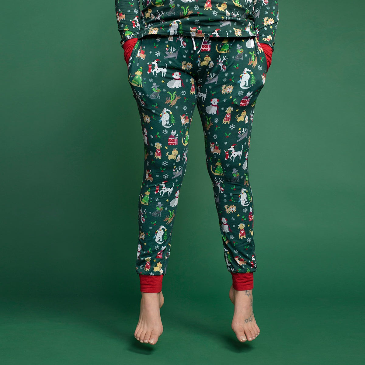 Holiday Hounds Women's Bamboo Viscose Pajama Pants | Little Sleepies