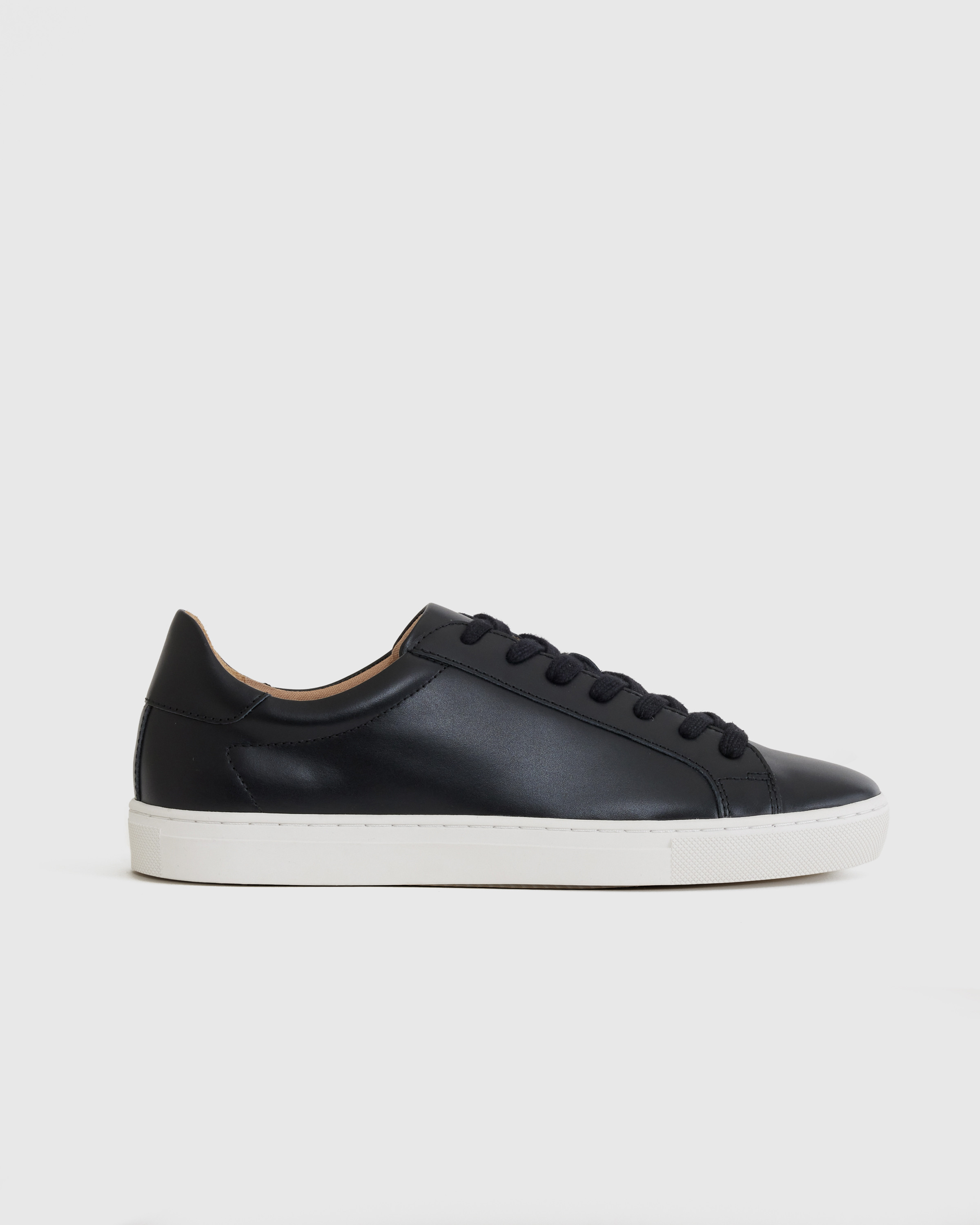 Quince | Women's Everyday Sneaker in Black, Size 5, Leather | Quince