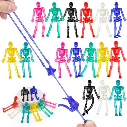 Halloween Stretchy Skeleton Toys Gifts for Kids 24 PCS,Small Party Favors Prizes for Toddlers,Goodie Bag Pinata Stuffer Fillers,Halloween Non-Candy Treats Supplies Figurines Trinkets for Boys Girls | Amazon (US)
