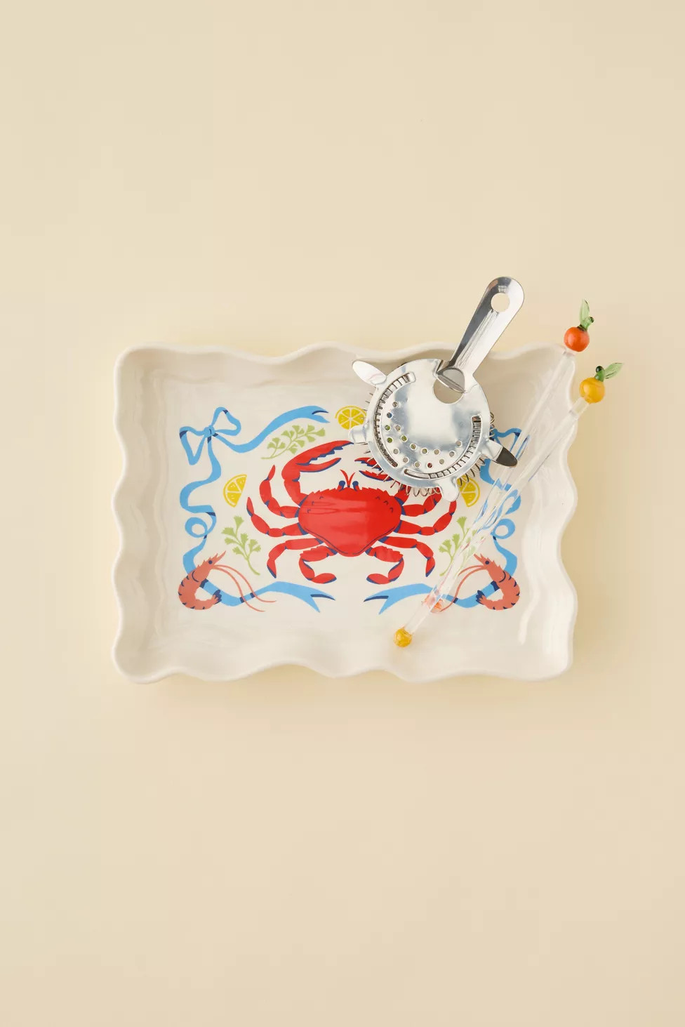 Crab Icon Wavy Serving Platter | Urban Outfitters (US and RoW)