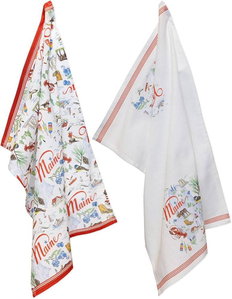 Boston International Tea Towels Rosanne Beck State Collection Set of 2 Soft & Absorbent Reusable ... | Amazon (US)