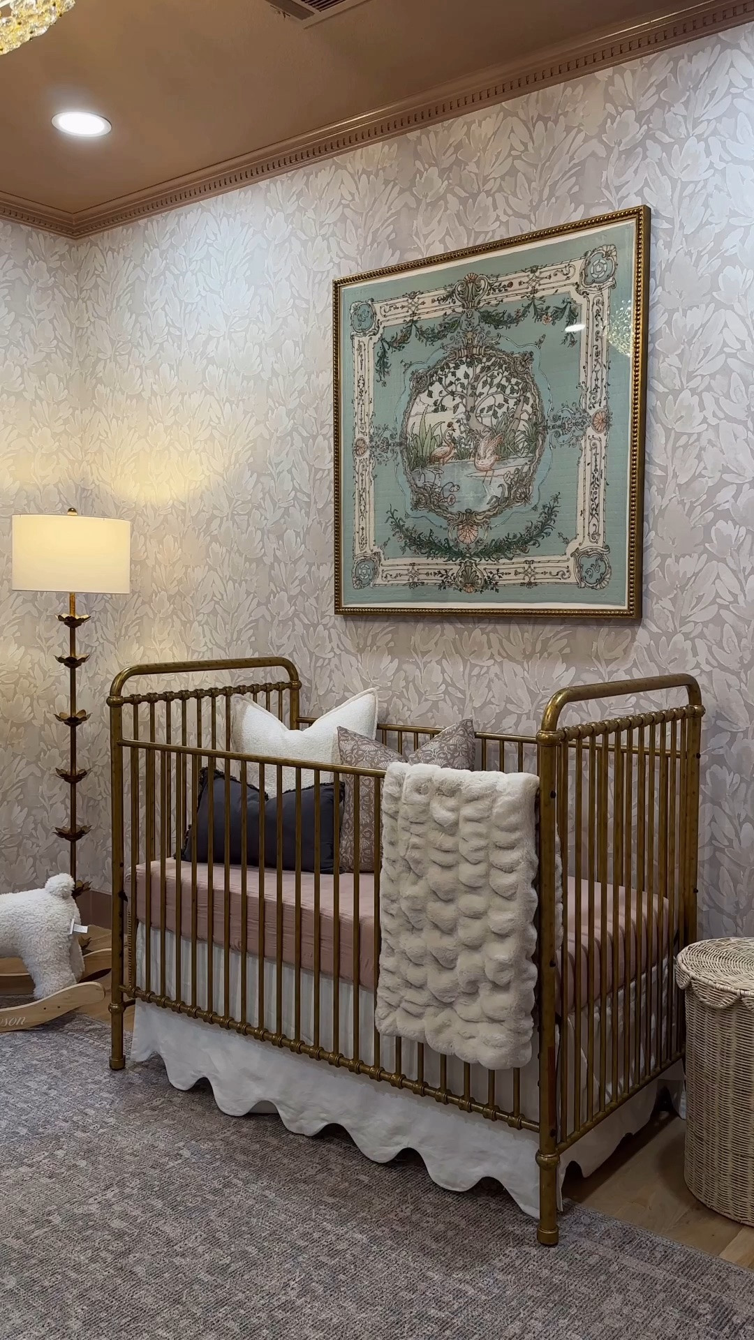 Nursery reveal!! 

Baby girl nursery, girl nursery, nursery, nursery decor 

Rug color: Sage bark