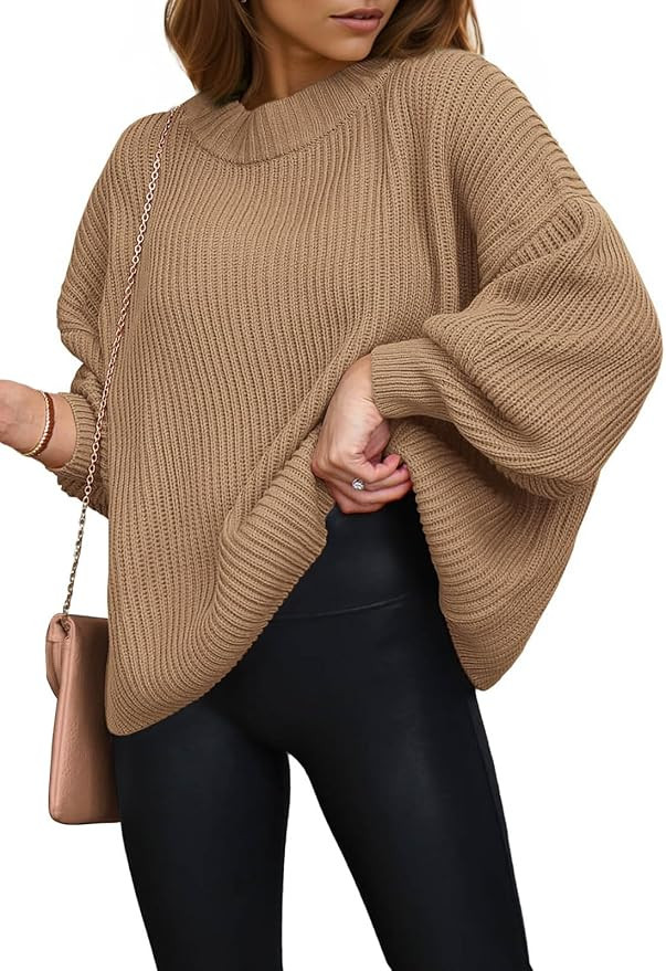 PRETTYGARDEN Womens Sweaters Fall 2023 Oversized Chunky Knitted Pullover Sweater Casual Long Slee... | Amazon (US)