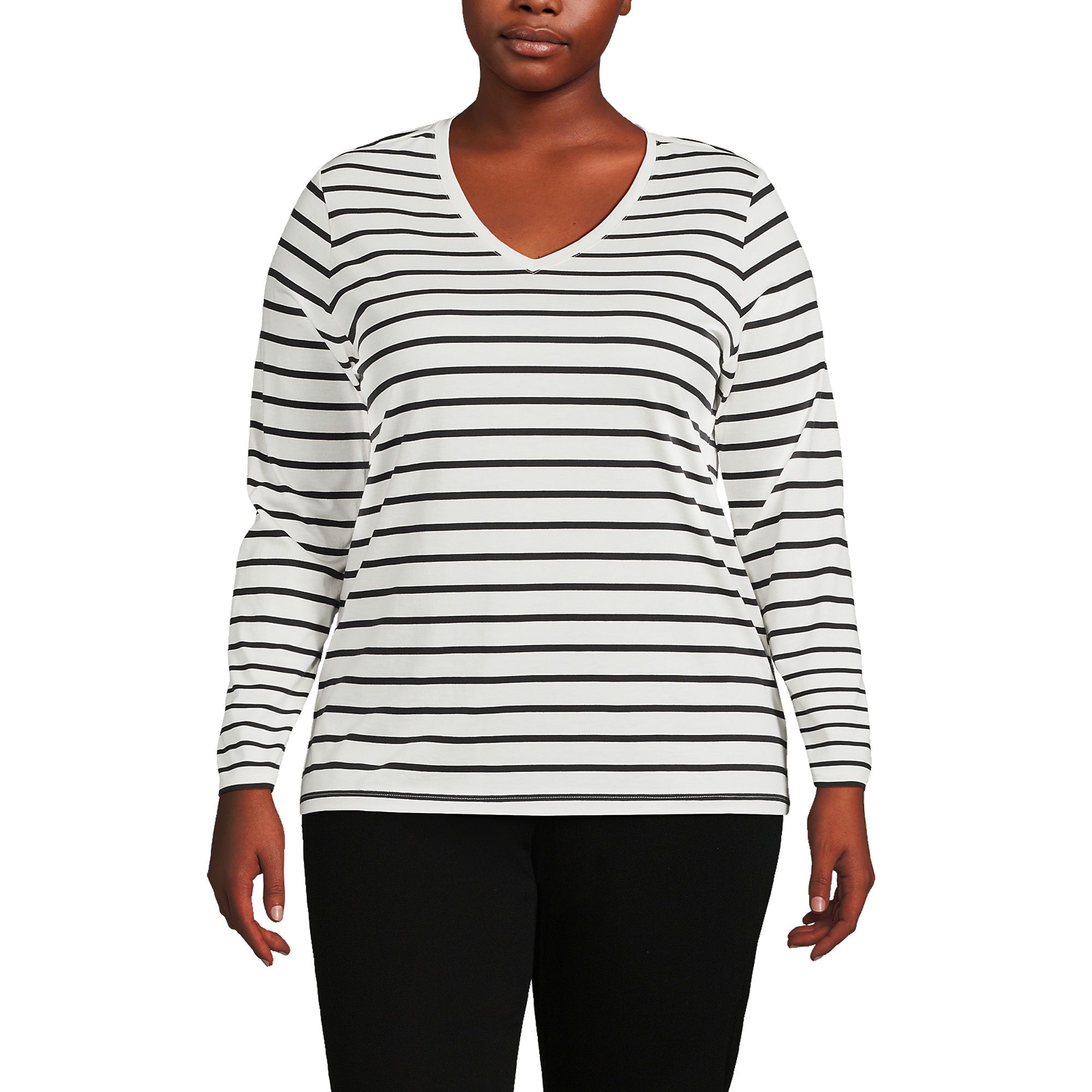 Women's Plus Size Relaxed Supima Cotton T-Shirt | Lands' End (US)