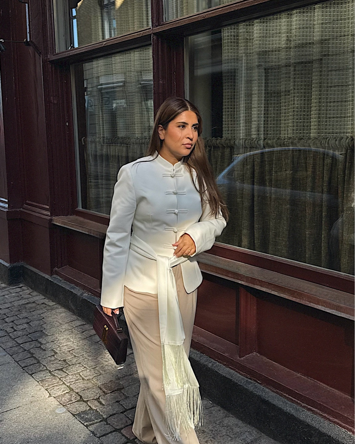 Mandarin collar blazer street style outfits @ASOS #modestfashion

#LTKFashionMonth #LTKuk #LTKautumn