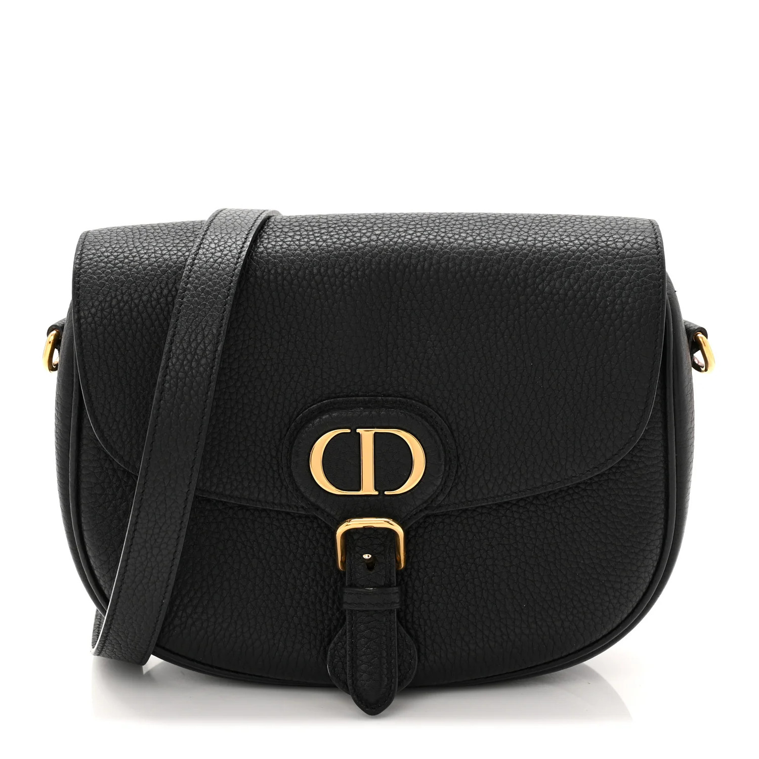 Grained Calfskin Medium Bobby Flap Black | FASHIONPHILE (US)