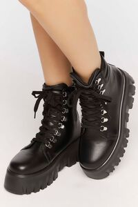 Faux Leather Lace-Up Combat Boots | Forever 21 (US)