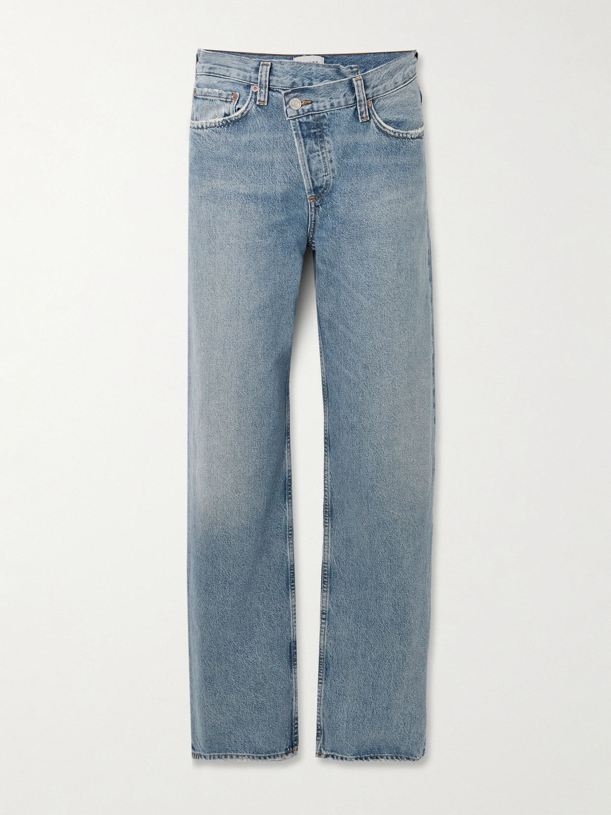 AGOLDE - Arc Criss Cross Asymmetric Wide-leg Jeans - Blue | NET-A-PORTER (US)