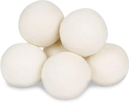 Wool Dryer Balls by Smart Sheep 6-Pack, XL Premium Reusable Natural Fabric Softener Award-Winning | Amazon (US)