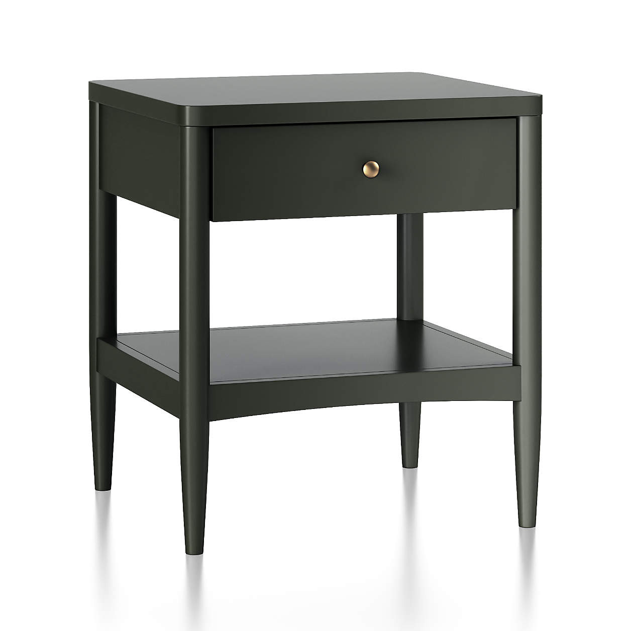 Hampshire Olive Green Wood Kids Nightstand with Drawer + Reviews | Crate & Kids | Crate & Barrel