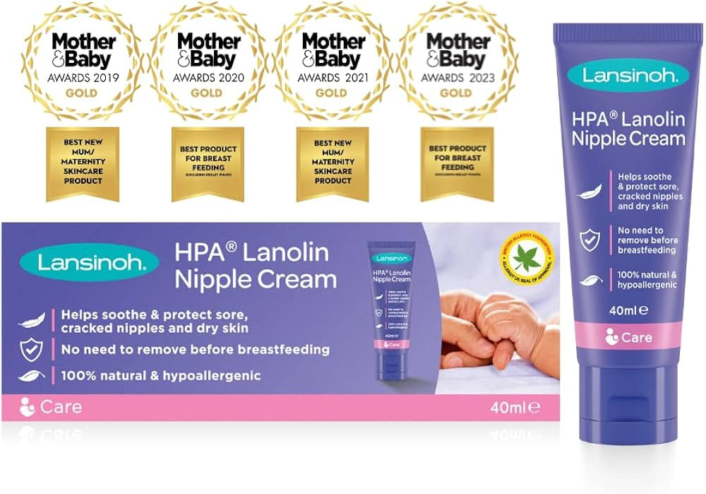 Lansinoh HPA Lanolin Nipple Cream for sore nipple & cracked skin, 100% natural single ingredient,... | Amazon (UK)