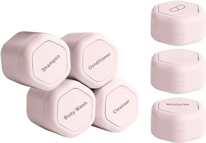 Cadence Travel Containers - Daily Routine Capsule Set - Magnetic Travel Capsules - For Shampoo, C... | Amazon (US)