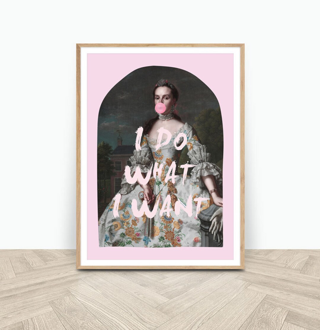 Feminist Print, Altered Art, Bedroom Print, Pink Print, Printable Wall Art, Digital Prints | Etsy (US)