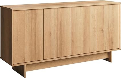 Prepac Natural Oak Finnley Sideboard Cabinet Buffet Cabinet with Storage Accent Cabinet for Livin... | Amazon (US)