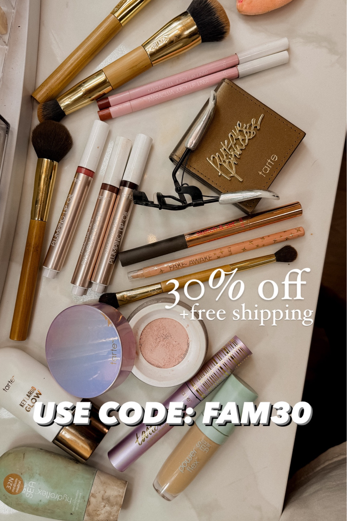 30% off Tarte friends and family
Use code: FAM30 @tartecosmetics #tartepartner 

#LTKMidsize #LTKBeauty #LTKStyleTip