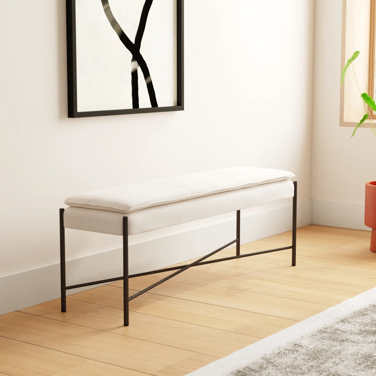 Landers 50" Upholstered Bench | Wayfair North America
