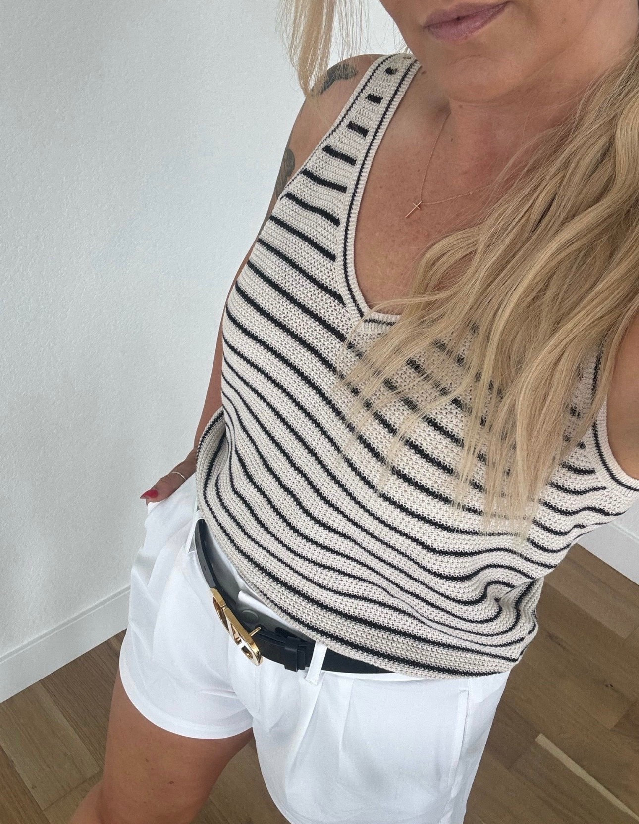 Spring outfit 
Shorts 
Tank 
Striped
Travel 


#LTKMidsize #LTKootd #LTKSeasonal