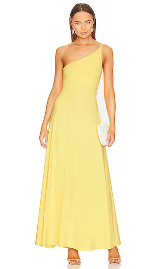 One Shoulder Dress | Lemon Dress | Lemon Yellow Dress | Yellow Formal Dress | Long Yellow Maxi Dress | Revolve Clothing (Global)