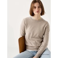 Uniqlo - 100% Cashmere Crew Neck Jumper - Beige | UNIQLO (UK)