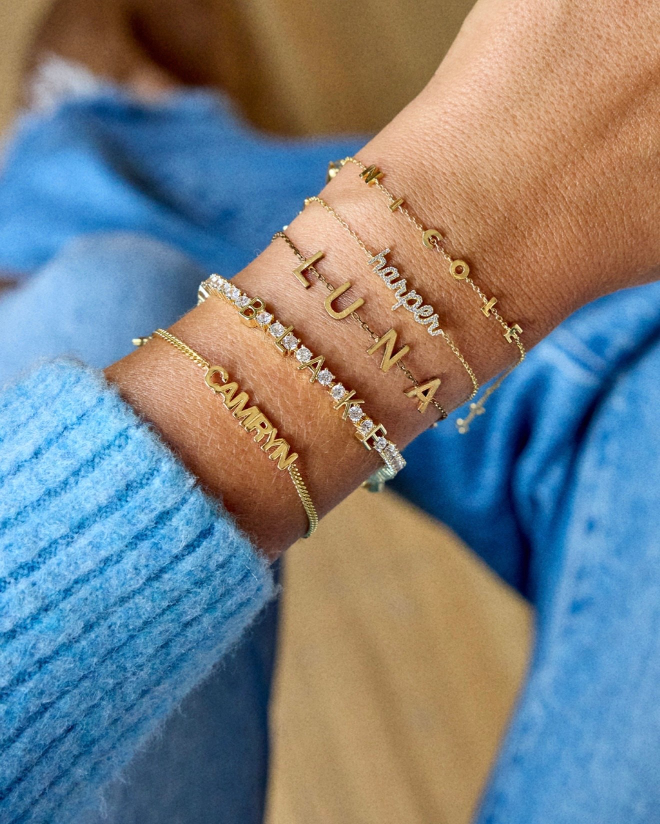 So many cute personalized bracelet options for Christmas gifts. These are 100% on my list!! 