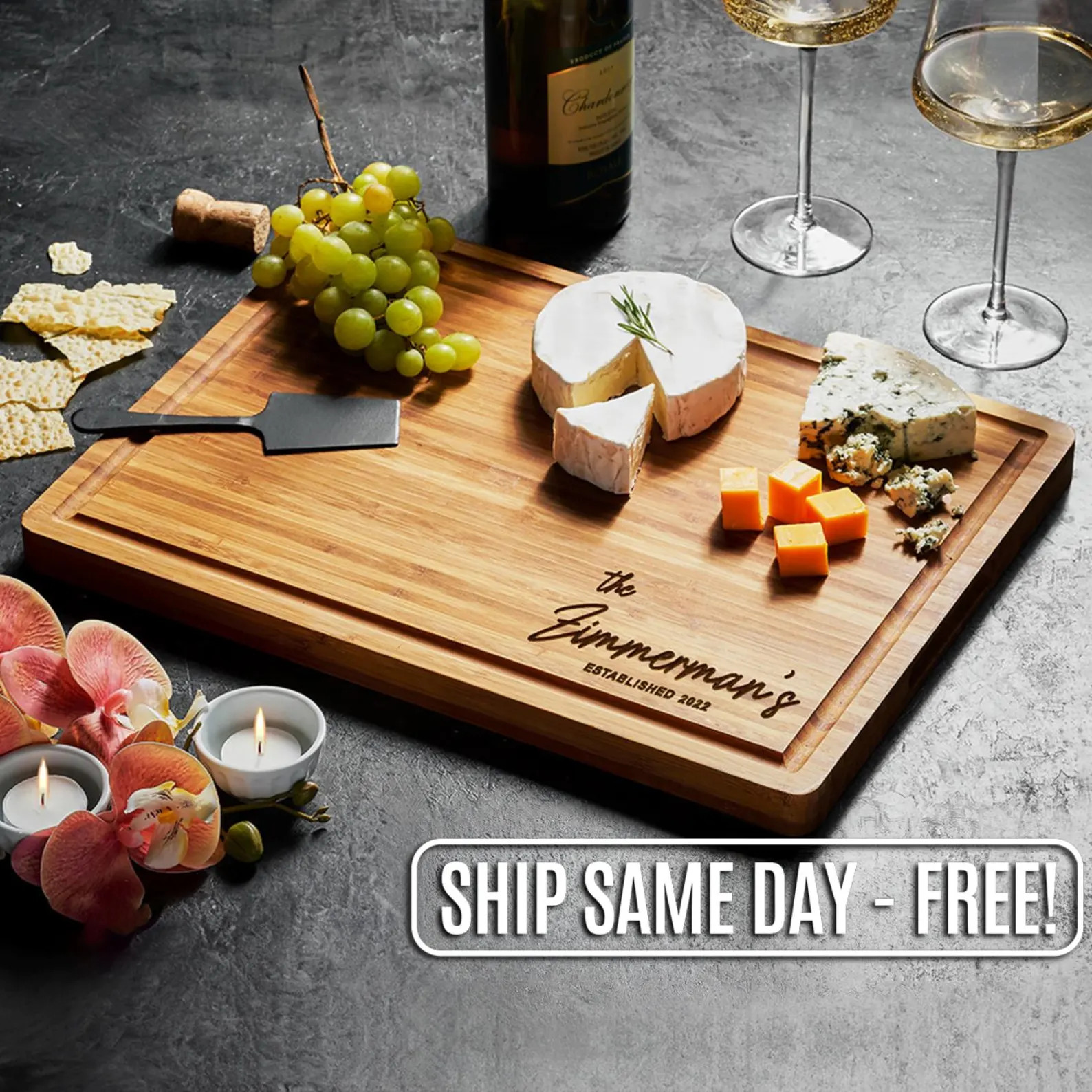 Personalized Cutting Board Wedding Gift, Bamboo Charcuterie Board, Unique Housewarming Gift, Brid... | Etsy (US)