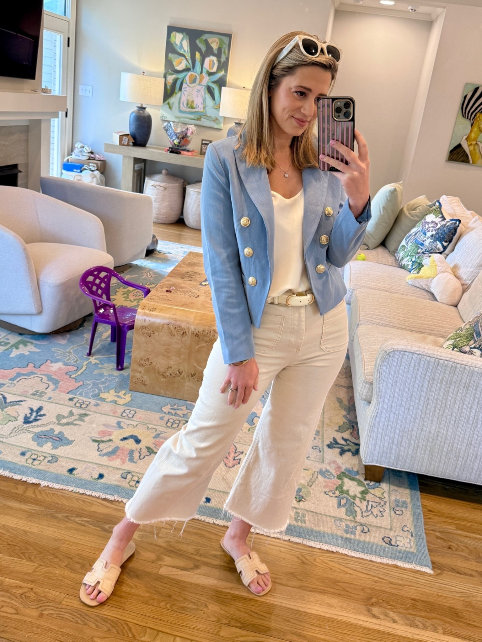 Casual business meeting called for the perfect spring blue blazer🩵

#LTKWorkwear