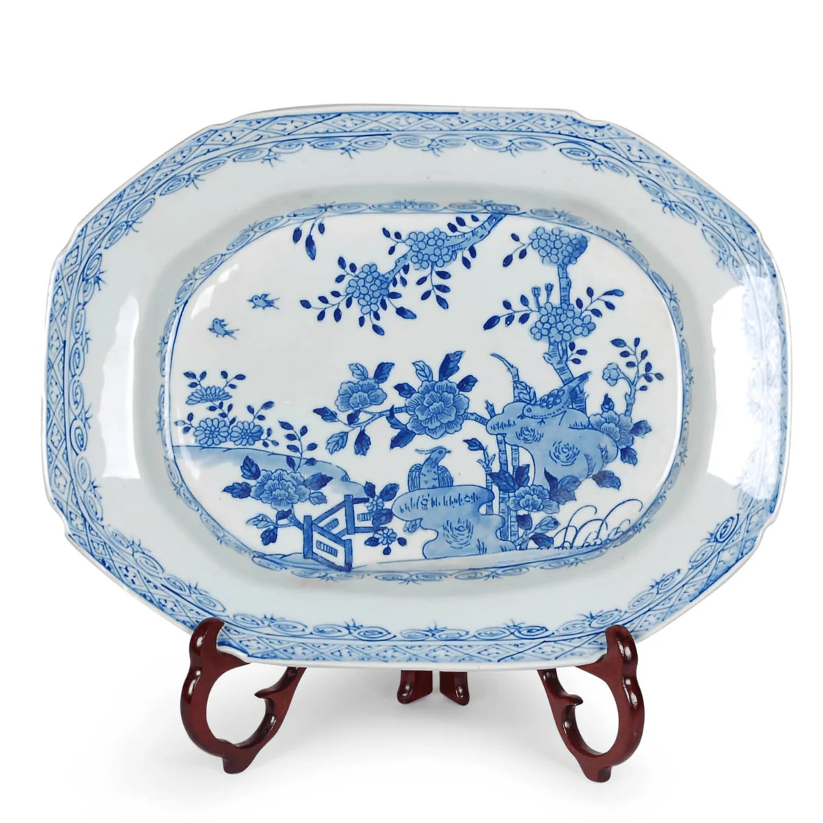 14" Porcelain Blue & White Tray | The Well Appointed House, LLC