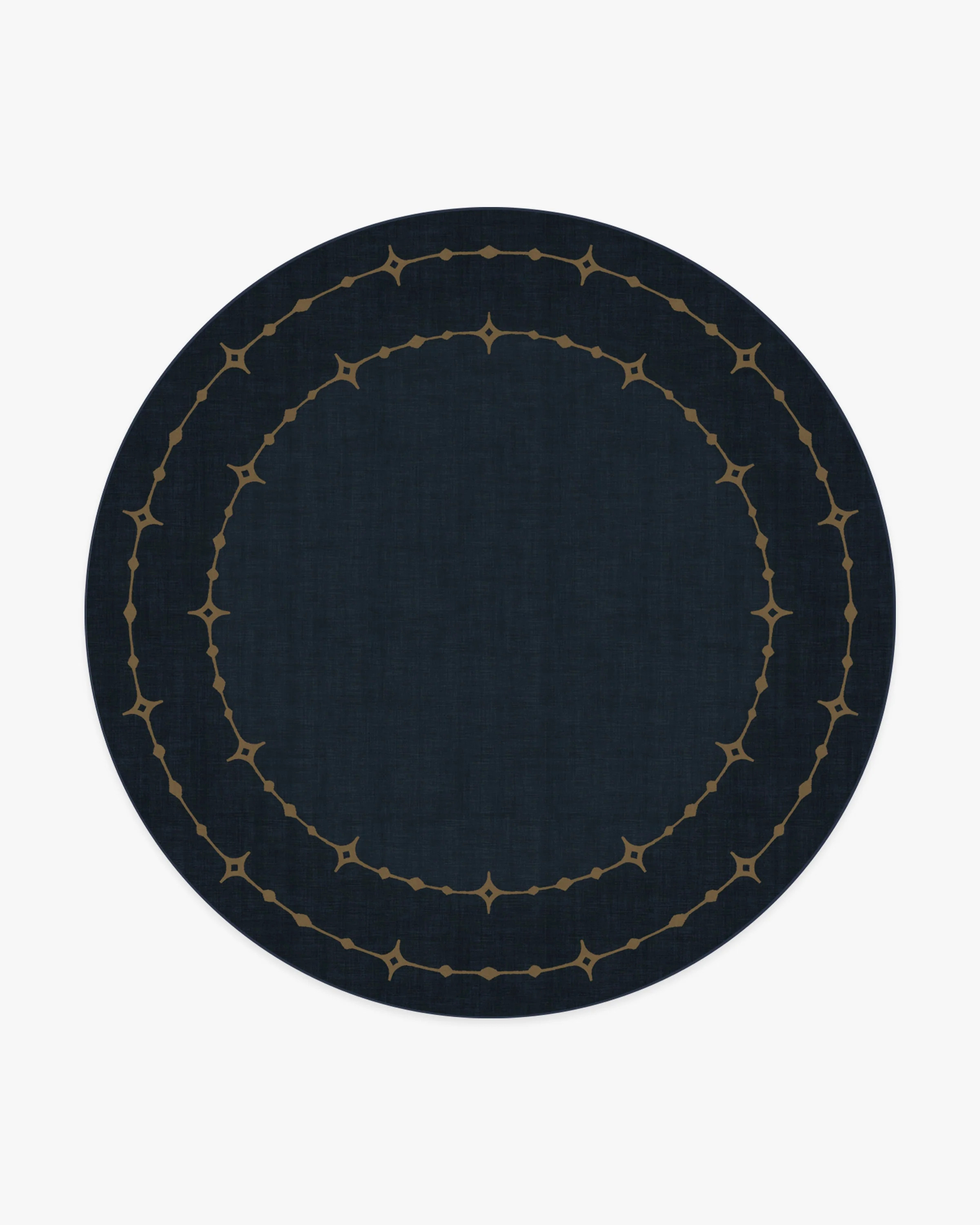 Sparkle Border Dark Navy Flatwoven Rug | Ruggable US | Ruggable