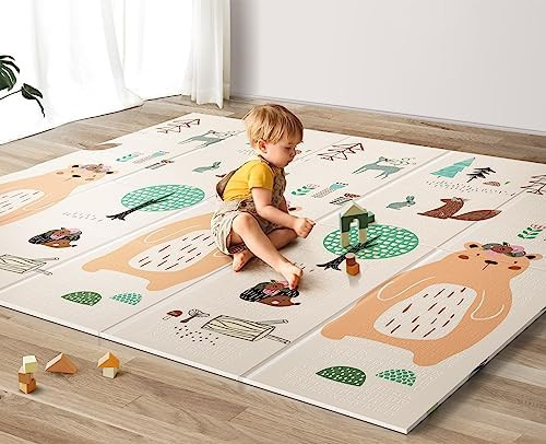 UANLAUO Foldable Baby Play Mat, Extra Large Waterproof Activity Playmats for Babies,Toddlers, Inf... | Amazon (US)