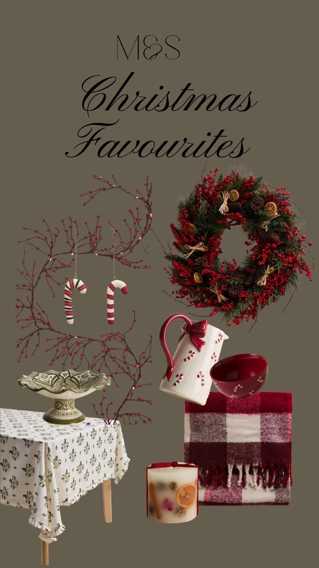 M&S Christmas Favourites 🎄

Christmas wreath | berry garland | Christmas tableware | Christmas decorations | throw blanket | tablecloth 



#LTKhome #LTKfestive #LTKireland