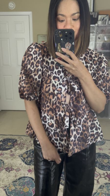 I am so pleased with this trending leopard print blouse !! 
It runs big. I am wearing size S(4)
I am going to wear it out tonight.

#LTKFindsUnder50 #LTKOver40