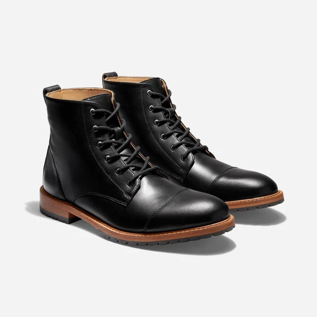 Martin All-Weather Cap Toe Black 8 | Nisolo