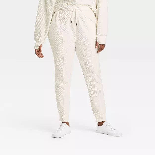 Women's High-Rise Textured Joggers - All in Motion™ | Target